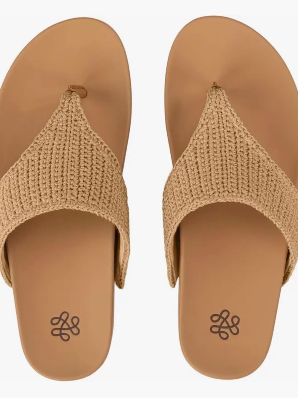 The Sak Woven Toe-Post Slide Sandals - Tan Brand new